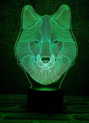 Сменная пластина для 3d ламп "волк" 3dtoyslamp
