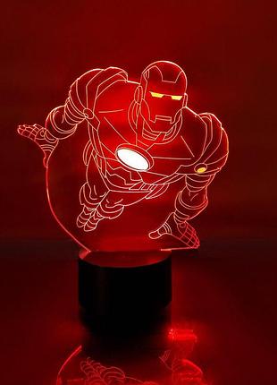 Змінна пластина для 3d-нічника "залізна людина 2" 3dtoyslamp