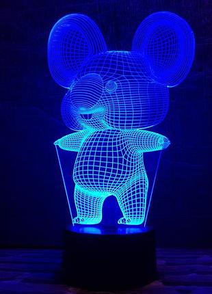 Змінна пластина для 3d-нічника "коала" 3dtoyslamp