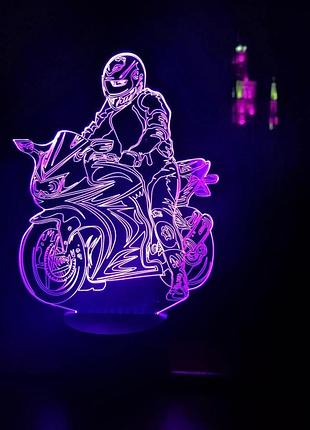 Сменная пластина для 3d светильников "мотоциклист" 3dtoyslamp