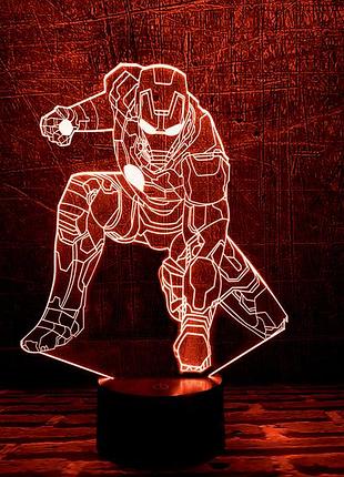Змінна пластина для 3d-нічника "залізна людина 4" 3dtoyslamp