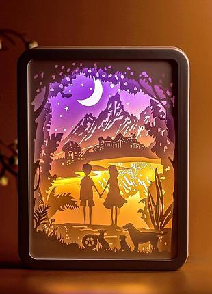 3d настольная картина-ночник "друзья" 3dtoyslamp