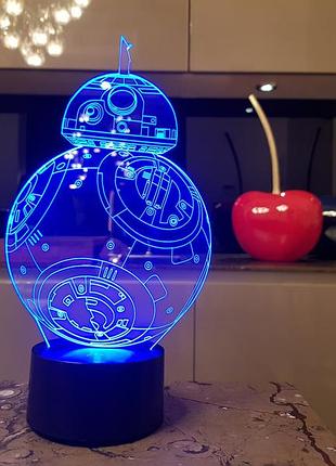 Змінна пластина "bb 8" для 3d-світильників 3dtoyslamp