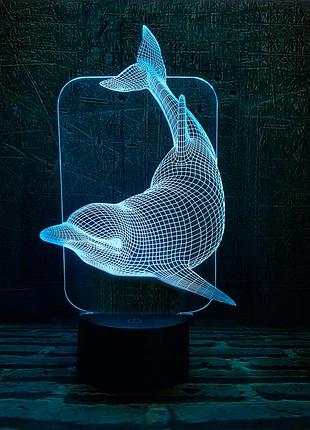 Сменная пластина для 3d ламп "дельфин" 3dtoyslamp