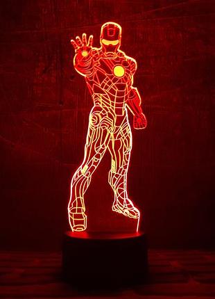 Сменная пластина для 3d ночника "железный человек 1" 3dtoyslamp