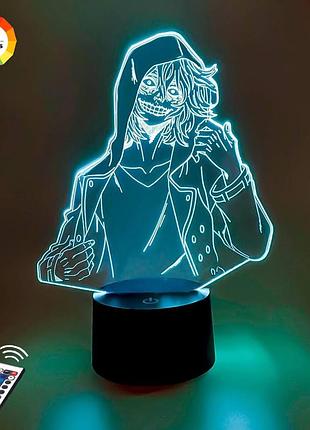 3d нічник "томура шигаракі" (волічне зображення) + пульт дк + мережевий адаптер + батарейки (3ааа) 3dtoyslamр