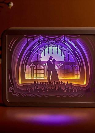 3d настольная картина-ночник "мюзикл" 3dtoyslamp