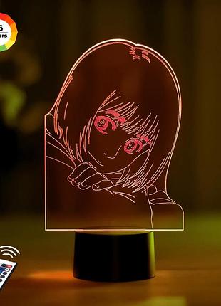 3d ночник "армин арлет" (увеличенное изображение)+ пульт ду + сетевой адаптер + батарейки (3ааа) 3dtoyslamp