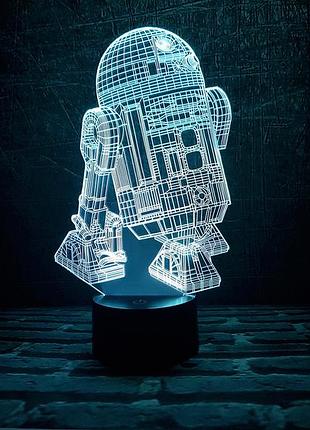 Змінна пластина для 3d-нічника "r2d2" 3dtoyslamp