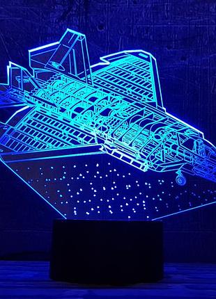 Змінна пластина для 3d-світильників "літак 6" 3dtoyslamp