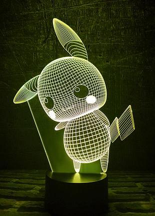 Сменная пластина для 3d ламп "пикачу" 3dtoyslamp
