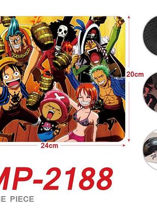 Коврик для мыши с персонажами one piece 20 х 24 см 3dtoyslamp