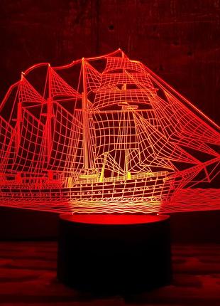 Сменная пластина для 3d ночника "корабль" 3dtoyslamp