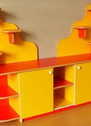 Детская угловая стенка для игрушек уголок живой природы st-428