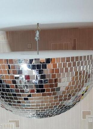 Диско шар зеркальный полушар, для вечеринок, дискотек с мотором st-214-3