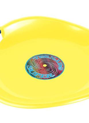 Санки-тарелка plastkon "торнадо супер" желтые