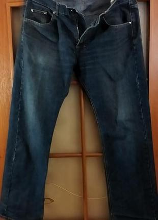 Мужские темно-синие джинсы