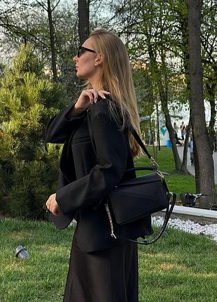 Сумочка small puzzle bag in classic calfskin black🥹