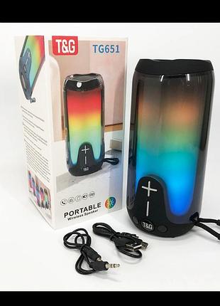 Портативна музична колонка з rgb підсвічуванням та зарядкою