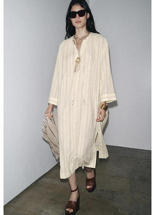Сукня туніка льняна з розрізами