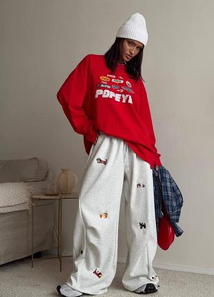 Сірі спортивні штани баггі