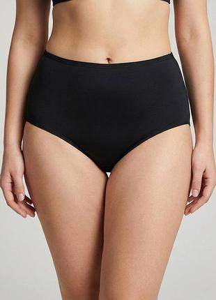 00830 женские черные трусики макси микрофибра