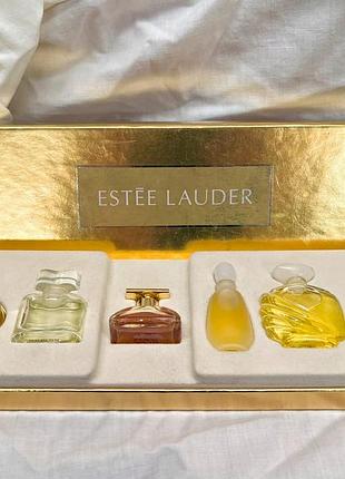 Estee lauder набор духов, knowing, white linen, spellbound, private collection, youth dew, оригинал, винтаж