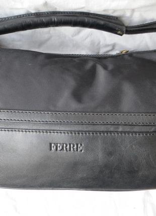 Вінтажна сумка- багет gianfranco ferre шкіраі- текстиль4 фото