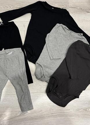 Боді+ легінси в рубчик h&m