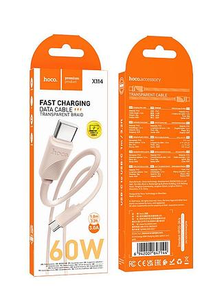 Дата кабель hoco x114 energy type-c to type-c 60w (1m) 3