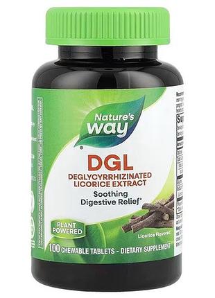 Nature's way dgl licorice 100 жевательных таблеток