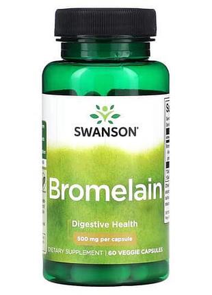Swanson bromelain 500 mg 60 рослинних капсул