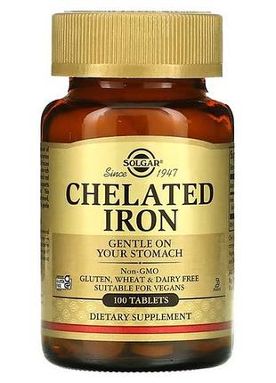 Solgar chelated iron 100 таблеток