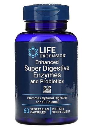 Life extension super digestive enzymes and probiotics 60 вегетаріанських капсул