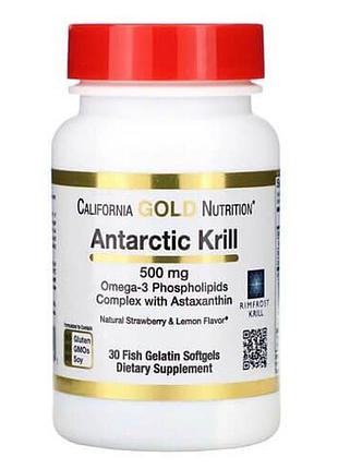 California gold nutrition antarctic krill oil 500 mg 30 гелевих капсул
