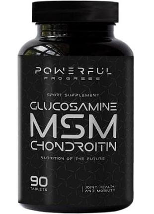 Powerful progress glucosamine-chondroitin + msm 90 таблеток