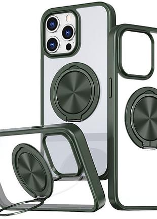 Tpu+pc чохол metal ring with magsafe для apple iphone 14 pro max (6.7")