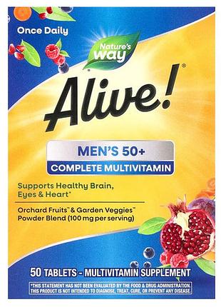 Nature's way alive! men's 50+ complete multivitamin 50 таблеток