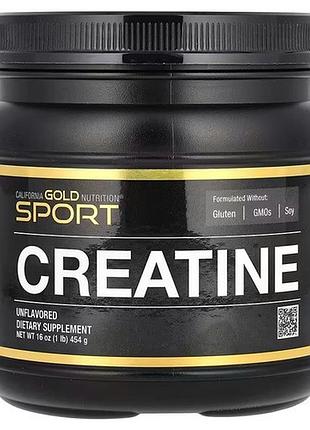 California gold nutrition creatine monohydrate unflavored 454 грам, без смаку