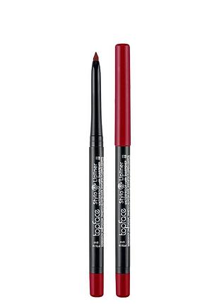 Карандаш для губ водостойкий topface stylo lipliner матовый no 010 бургунди (pt618)