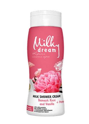 Зволожувальний крем-гель для душу milky dream “дамаська троянда і ваніль” 300 мл