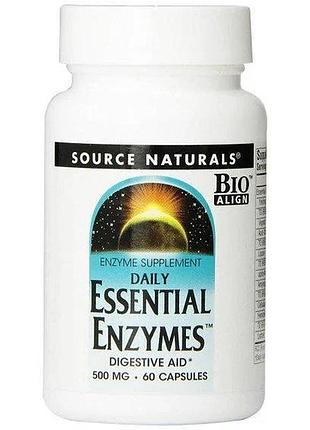 Source naturals daily essential enzymes 500 mg 60 капсул