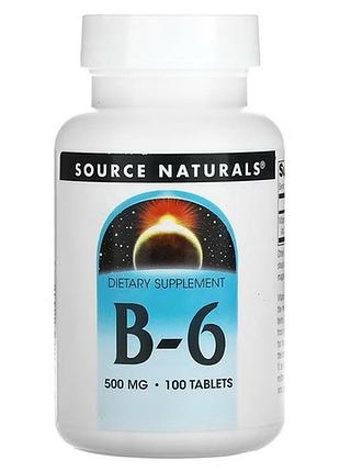 Source naturals b-6 500 mg 100 таблеток