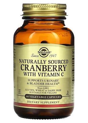 Solgar cranberry with vitamin c 60 веганских капсул