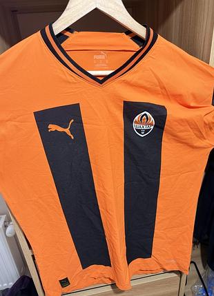 Футболка puma × шахтар (офіційна) — яскрава домашня форма, оригінал, стан 10/10