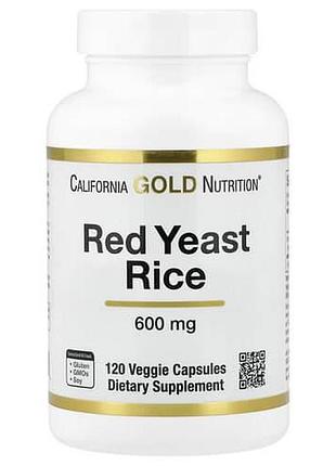 California gold nutrition red yeast rice 600 mg 120 растительных капсул