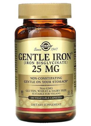 Solgar gentle iron 25 mg 180 капсул