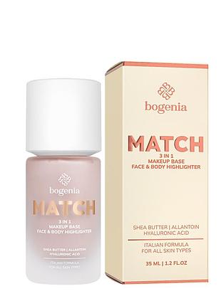 База-хайлайтер під макіяж bogenia match 3 in1 face&body makeup base, face&body highlighter (bg613)