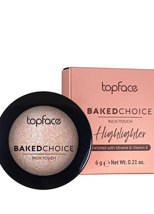 Хайлайтер для обличчя запечений topface baked choice rich touch highlighter, 6 г № 101 champagne