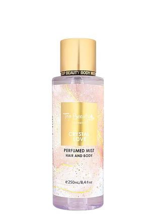 Спрей-мист для тела парфюмированный top beauty crystal love, 250 мл